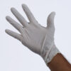 white surgical gloves